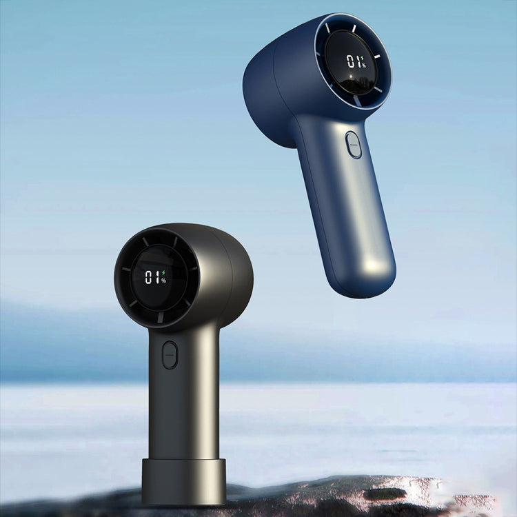 Outdoor Handheld Turbine Digital Display 100-Speed High-Speed Mini Fan, Color: Black - Electric Fans by PMC TechLife | Online Shopping South Africa | PMC TechLife | Buy Now Pay Later Mobicred