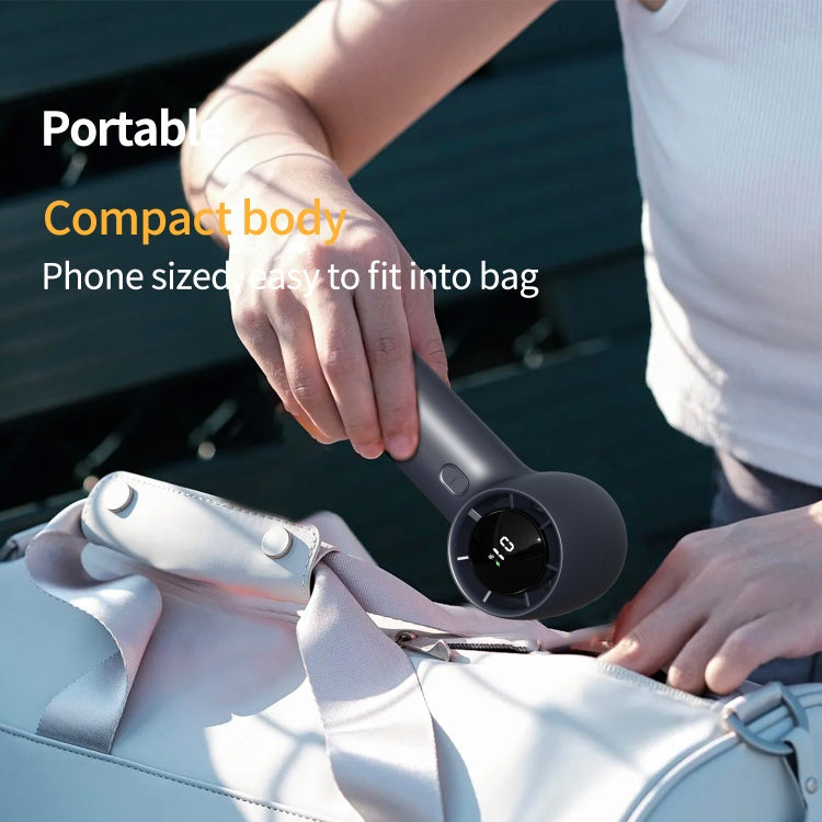 Outdoor Handheld Turbine Digital Display 100-Speed High-Speed Mini Fan, Color: White - Electric Fans by PMC TechLife | Online Shopping South Africa | PMC TechLife | Buy Now Pay Later Mobicred