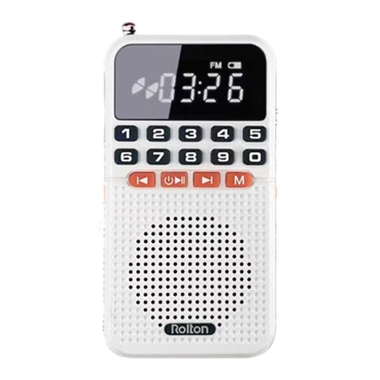 Rolton T1 Portable Radio Receiver Old People Singing Opera Player Mini Stereo Walkman(White) - Radio Player by Rolton | Online Shopping South Africa | PMC TechLife | Buy Now Pay Later Mobicred