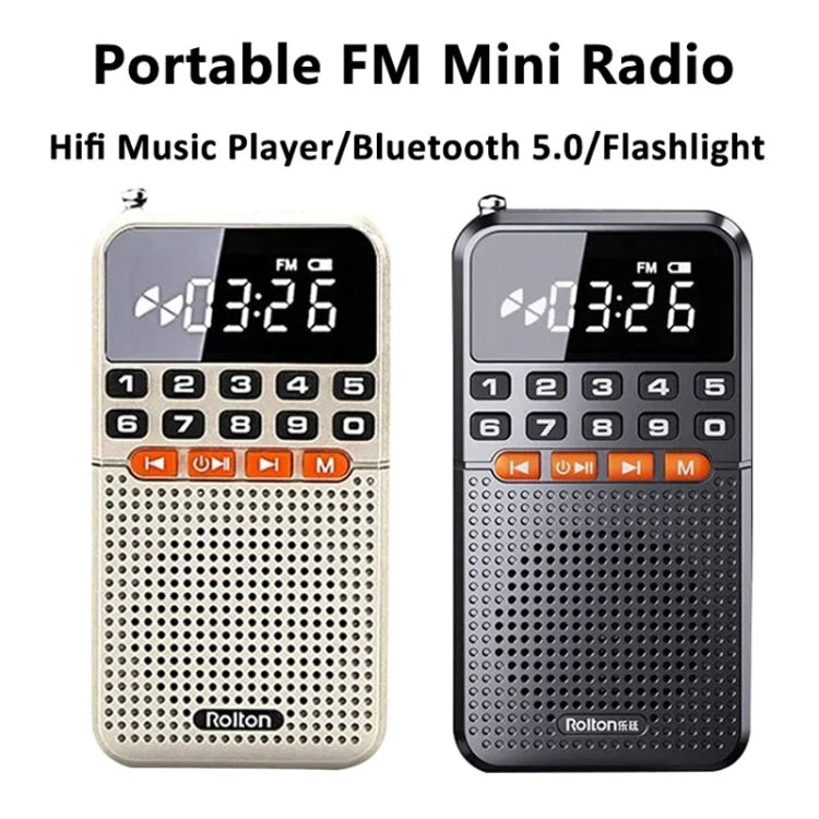 Rolton T1 Portable Radio Receiver Old People Singing Opera Player Mini Stereo Walkman(White) - Radio Player by Rolton | Online Shopping South Africa | PMC TechLife | Buy Now Pay Later Mobicred