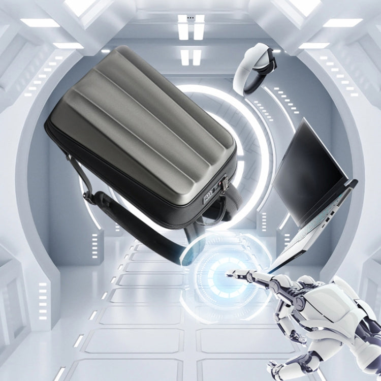 Bopai 61-122579 Large Capacity Hard Shell Password Lock Waterproof Business Laptop Backpack(Grey) - free shipping - PMC Jewellery - Order now!