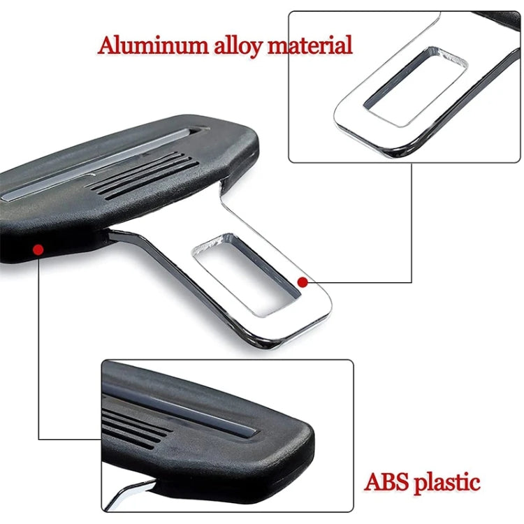 Car Seat Belt 2.1 Curved Lock Tongue Male Buckle Accessories(Black) - Seat Belts & Padding by PMC TechLife | Online Shopping South Africa | PMC TechLife | Buy Now Pay Later Mobicred