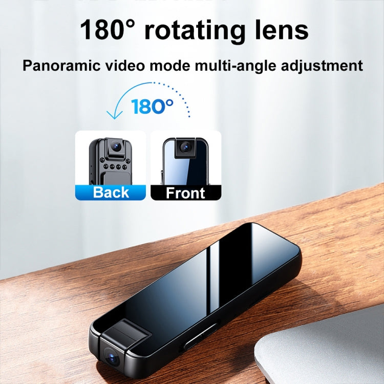 Mrobo D6 1080P Rotating Camera Night Vision Video Recorder With Back Clip, Size: 64GB(Black) - Recording Pen by Mrobo | Online Shopping South Africa | PMC TechLife | Buy Now Pay Later Mobicred