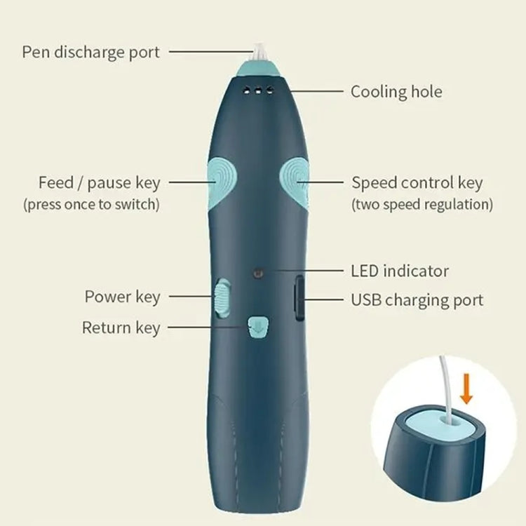 USB Charging Low-Temperature Wireless Graffiti Printing Pen Set Children DIY 3D Painting Pen(Blue) - 3D Printer by PMC TechLife | Online Shopping South Africa | PMC TechLife | Buy Now Pay Later Mobicred