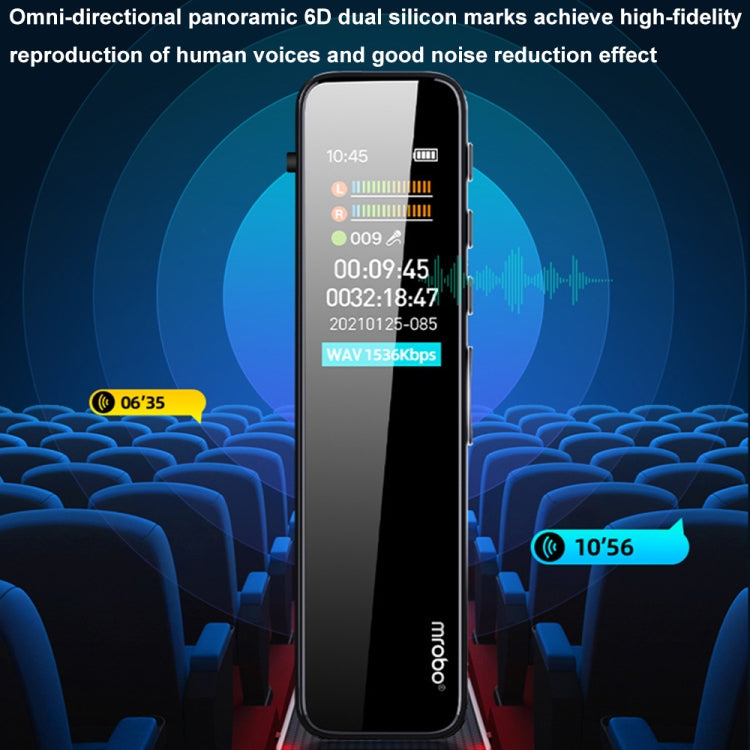 Mrobo RV18 0.96-Inch Color Screen Smart Noise Reduction Recording Pen, Capacity: 16 GB(Flagship) - Recording Pen by Mrobo | Online Shopping South Africa | PMC TechLife | Buy Now Pay Later Mobicred
