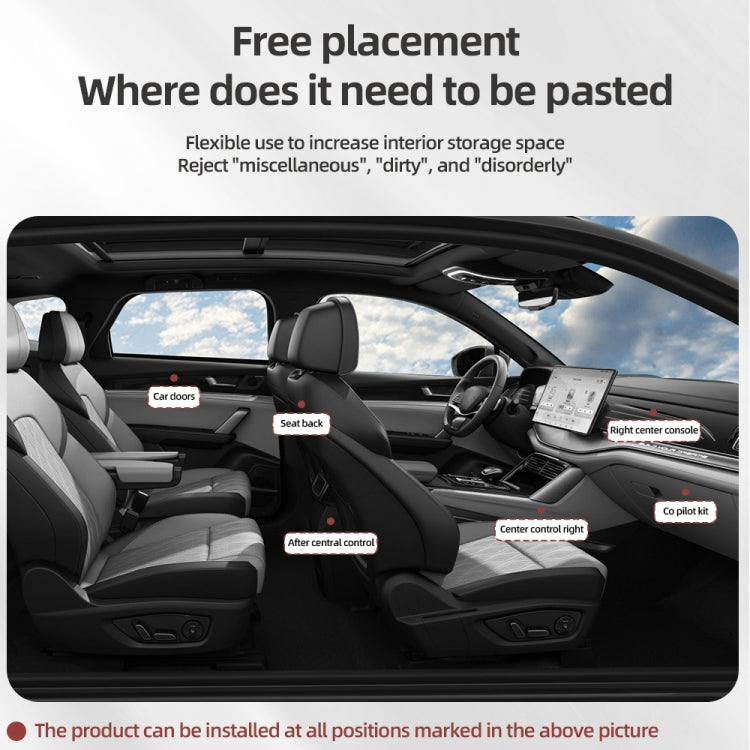 Adhesive Multifunctional Storage Bag for Car Center Console(Red) - Stowing Tidying by PMC TechLife | Online Shopping South Africa | PMC TechLife | Buy Now Pay Later Mobicred