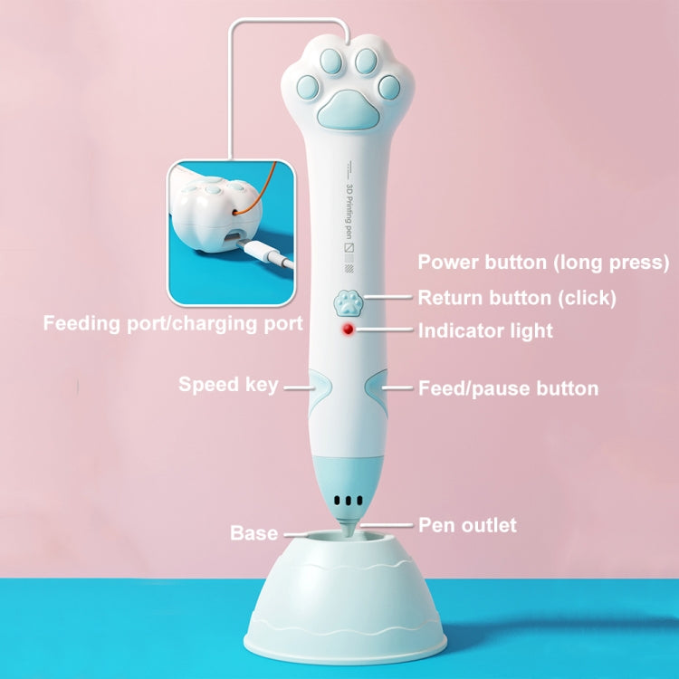 Cat Claw USB Charging Low Temperature 3D Printing Pen Children DIY Graffiti 3D Painting Pen(Sakura Pink) - 3D Printer by PMC TechLife | Online Shopping South Africa | PMC TechLife | Buy Now Pay Later Mobicred