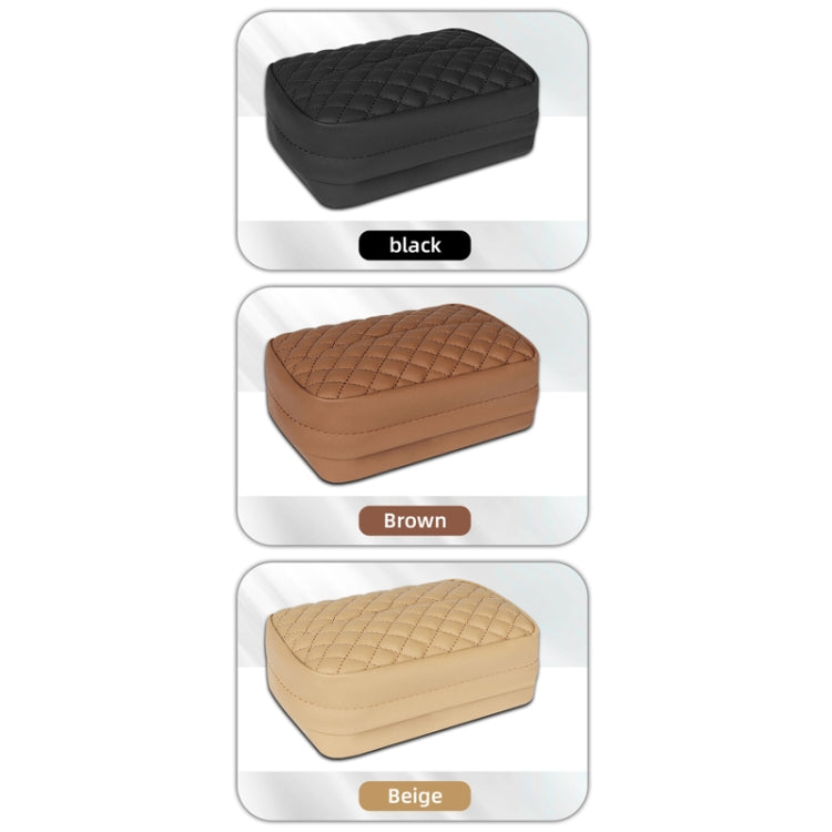 Car Sun Visor Armrest Box Back Hanging Tissue Box(Beige) - Tissue Boxes by PMC TechLife | Online Shopping South Africa | PMC TechLife | Buy Now Pay Later Mobicred