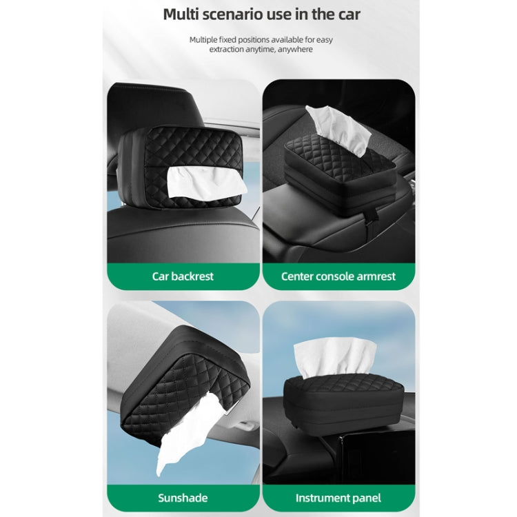 Car Sun Visor Armrest Box Back Hanging Tissue Box(Brown) - Tissue Boxes by PMC TechLife | Online Shopping South Africa | PMC TechLife | Buy Now Pay Later Mobicred