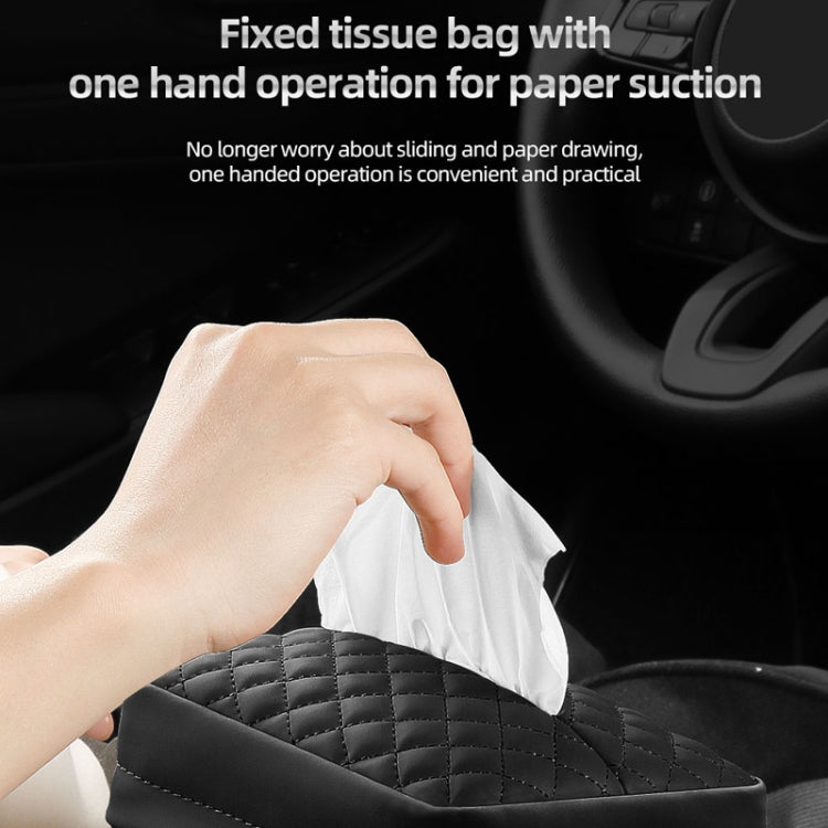 Car Sun Visor Armrest Box Back Hanging Tissue Box(Brown) - Tissue Boxes by PMC TechLife | Online Shopping South Africa | PMC TechLife | Buy Now Pay Later Mobicred