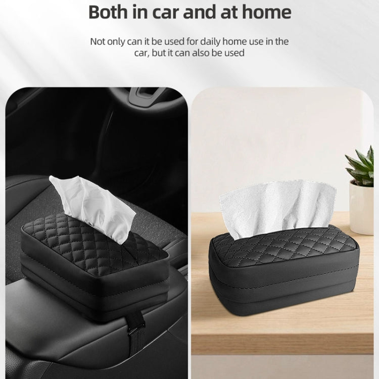 Car Sun Visor Armrest Box Back Hanging Tissue Box(Brown) - Tissue Boxes by PMC TechLife | Online Shopping South Africa | PMC TechLife | Buy Now Pay Later Mobicred