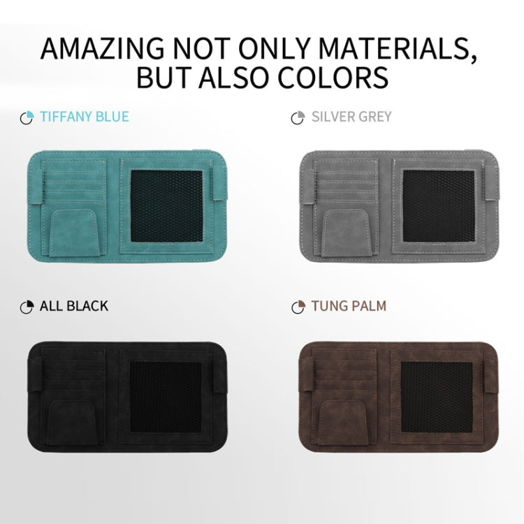 Car Sun Visor Bill Holder Glasses Clip Storage Bag(Brown) - Sunglasses & Glasses Clips by PMC TechLife | Online Shopping South Africa | PMC TechLife | Buy Now Pay Later Mobicred