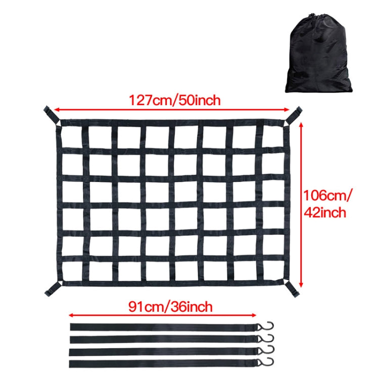 127x106cm Truck Bed Cargo Net Pickup Bed Netting Strap - Stowing Tidying by PMC TechLife | Online Shopping South Africa | PMC TechLife | Buy Now Pay Later Mobicred