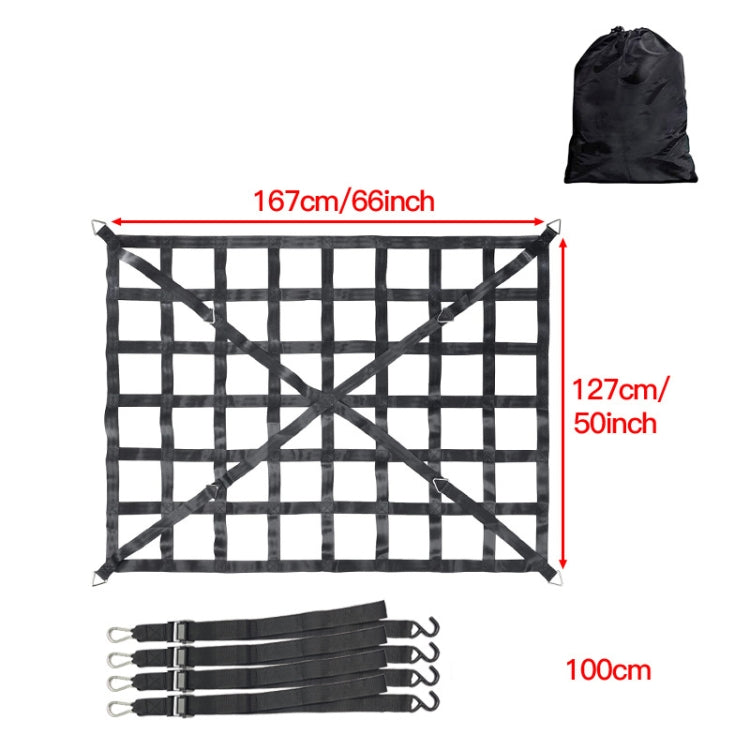 167x127cm Truck Bed Cargo Net Pickup Bed Netting Strap - Stowing Tidying by PMC TechLife | Online Shopping South Africa | PMC TechLife | Buy Now Pay Later Mobicred