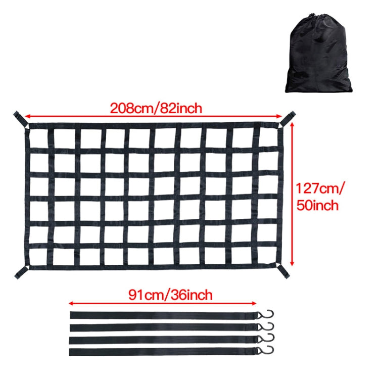 208x127cm Truck Bed Cargo Net Pickup Bed Netting Strap - Stowing Tidying by PMC TechLife | Online Shopping South Africa | PMC TechLife | Buy Now Pay Later Mobicred
