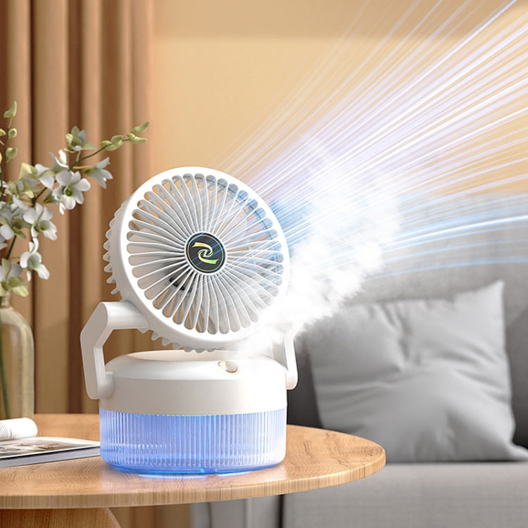 USB Charging Folding Desktop Spray Humidification Fan with Night Light(Green) - Electric Fans by PMC TechLife | Online Shopping South Africa | PMC TechLife | Buy Now Pay Later Mobicred