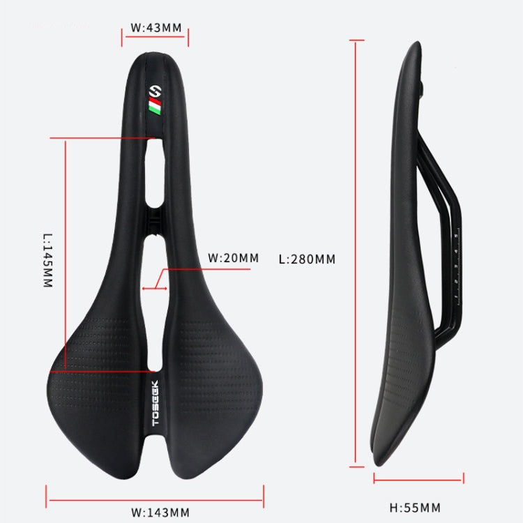 TOSEEK Mountain Bike Saddle Road Bicycle Seat Accessories, Color: Black - Bicycle Saddle by TOSEEK | Online Shopping South Africa | PMC TechLife | Buy Now Pay Later Mobicred