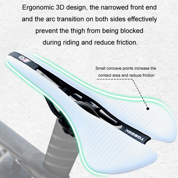 TOSEEK Mountain Bike Saddle Road Bicycle Seat Accessories, Color: Black Yellow - Bicycle Saddle by TOSEEK | Online Shopping South Africa | PMC TechLife | Buy Now Pay Later Mobicred