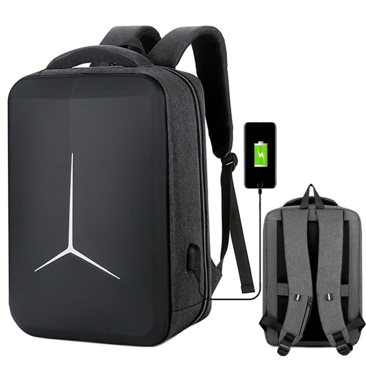 17 inch Multifunctional Waterproof Business Sports Laptop Backpack with USB Port(Dark Gray) - free shipping - PMC Jewellery - Order now!