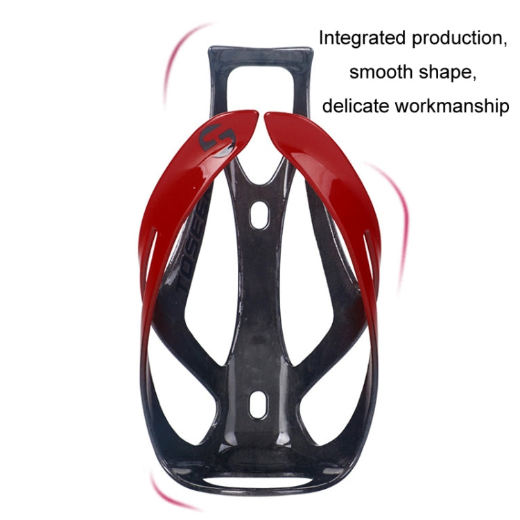 TOSEEK Outdoor Cycling Carbon Fiber Open Water Bottle Cage, Color: Black Matt - Holders by TOSEEK | Online Shopping South Africa | PMC TechLife | Buy Now Pay Later Mobicred