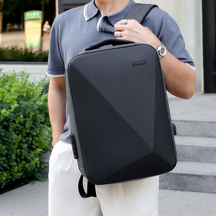 16 inch Large Capacity Password Lock Anti-Theft Laptop Backpack With USB Port(Dark Gray) - Backpack by PMC Jewellery | Online Shopping South Africa | PMC Jewellery | Buy Now Pay Later Mobicred