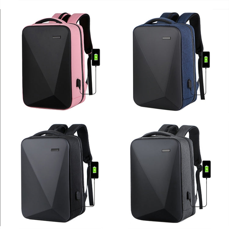 16 inch Large Capacity Password Lock Anti-Theft Laptop Backpack With USB Port(Pink) - Backpack by PMC Jewellery | Online Shopping South Africa | PMC Jewellery | Buy Now Pay Later Mobicred