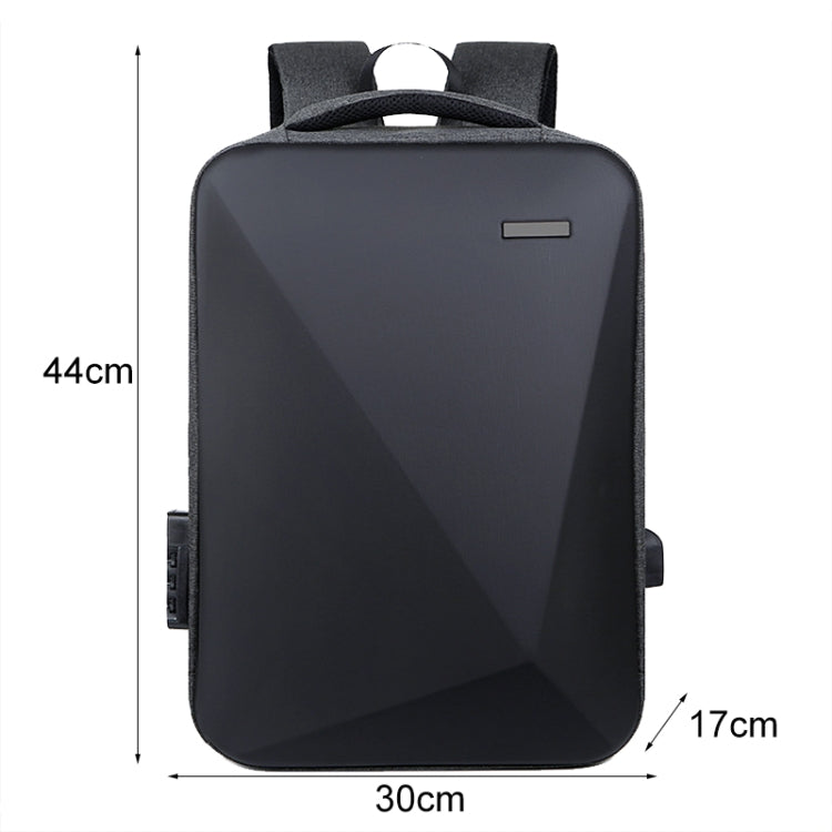 16 inch Large Capacity Password Lock Anti-Theft Laptop Backpack With USB Port(Black) - Backpack by PMC Jewellery | Online Shopping South Africa | PMC Jewellery | Buy Now Pay Later Mobicred