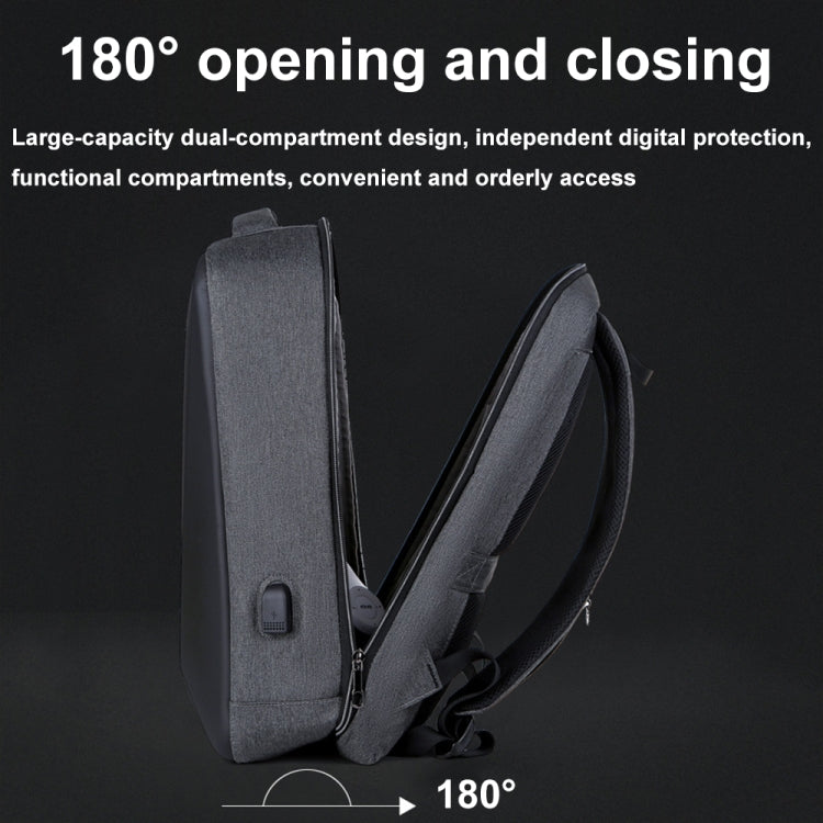 16 inch Large Capacity Password Lock Anti-Theft Laptop Backpack With USB Port(Black) - Backpack by PMC Jewellery | Online Shopping South Africa | PMC Jewellery | Buy Now Pay Later Mobicred