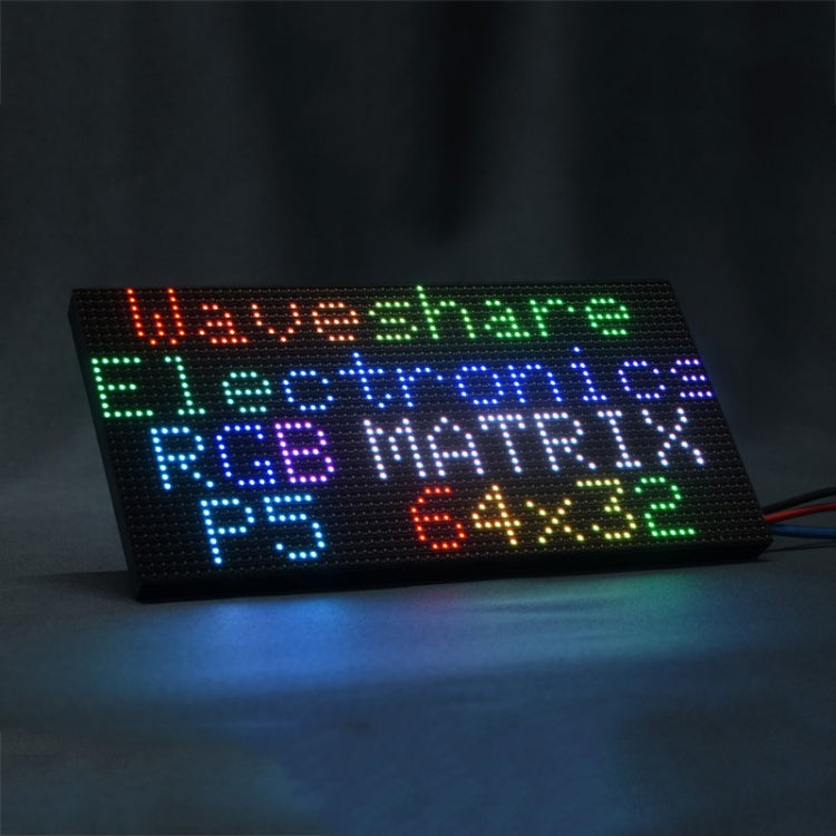 Waveshare RGB Full-color LED Matrix Panel, 5mm Pitch, 64x32 Pixels, Adjustable Brightness(25848) - free shipping - PMC TechLife - Order now!