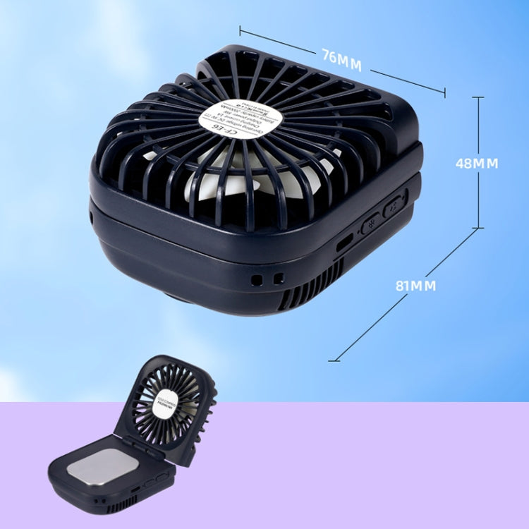 USB Charging Folding Outdoor Handheld Mini Cold Compress Fan Desktop Cooling Fan(White) - Electric Fans by PMC TechLife | Online Shopping South Africa | PMC TechLife | Buy Now Pay Later Mobicred