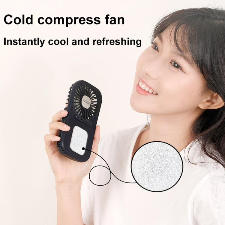 USB Charging Folding Outdoor Handheld Mini Cold Compress Fan Desktop Cooling Fan(Navy Blue) - Electric Fans by PMC TechLife | Online Shopping South Africa | PMC TechLife | Buy Now Pay Later Mobicred
