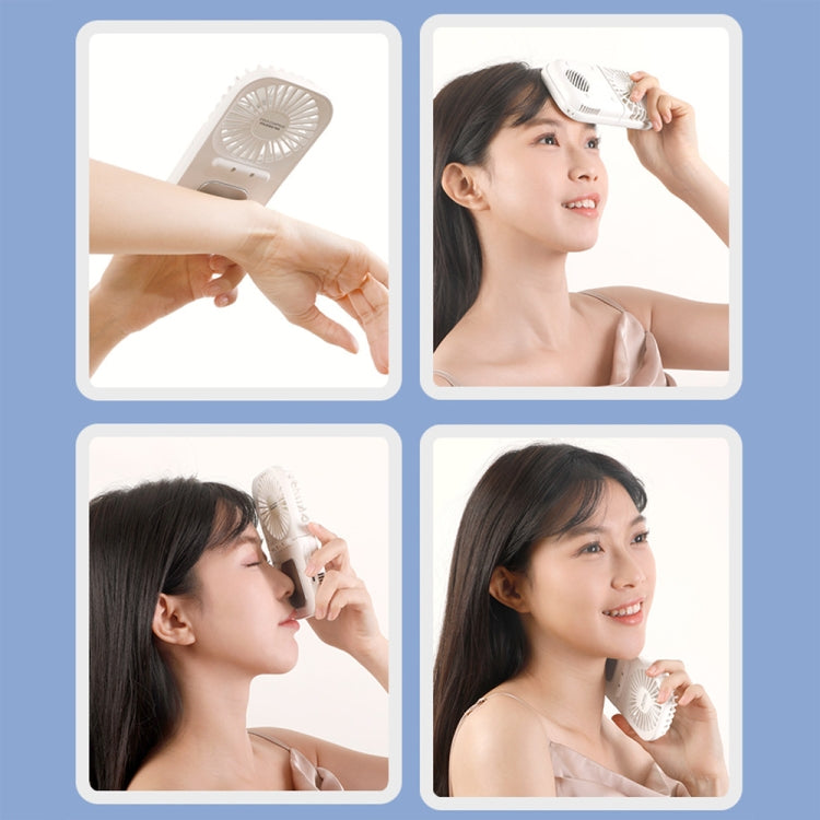 USB Charging Folding Outdoor Handheld Mini Cold Compress Fan Desktop Cooling Fan(White) - Electric Fans by PMC TechLife | Online Shopping South Africa | PMC TechLife | Buy Now Pay Later Mobicred