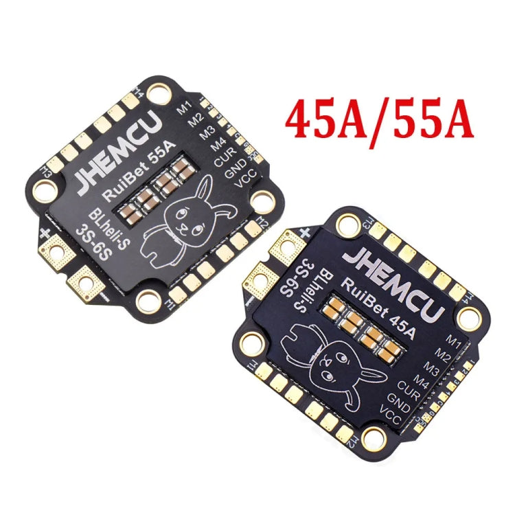 JHEMCU RuiBet  45A  4 In 1 Brushless ESC 3-6S 30.5X30.5 M4 BLHELI_S Dshot600 ESC for RC FPV - free shipping - PMC Jewellery - Order now!