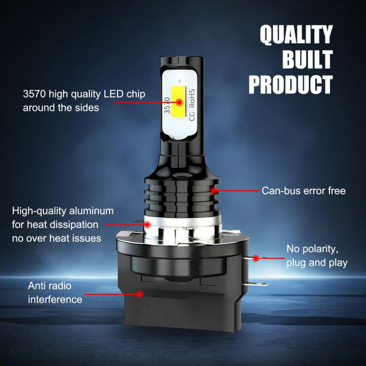 2pcs H11B 3570 2LED 80W Car Headlight Bulbs High Bright Fog Lights(Ice Blue) - Fog / Driving Lights by PMC TechLife | Online Shopping South Africa | PMC TechLife | Buy Now Pay Later Mobicred
