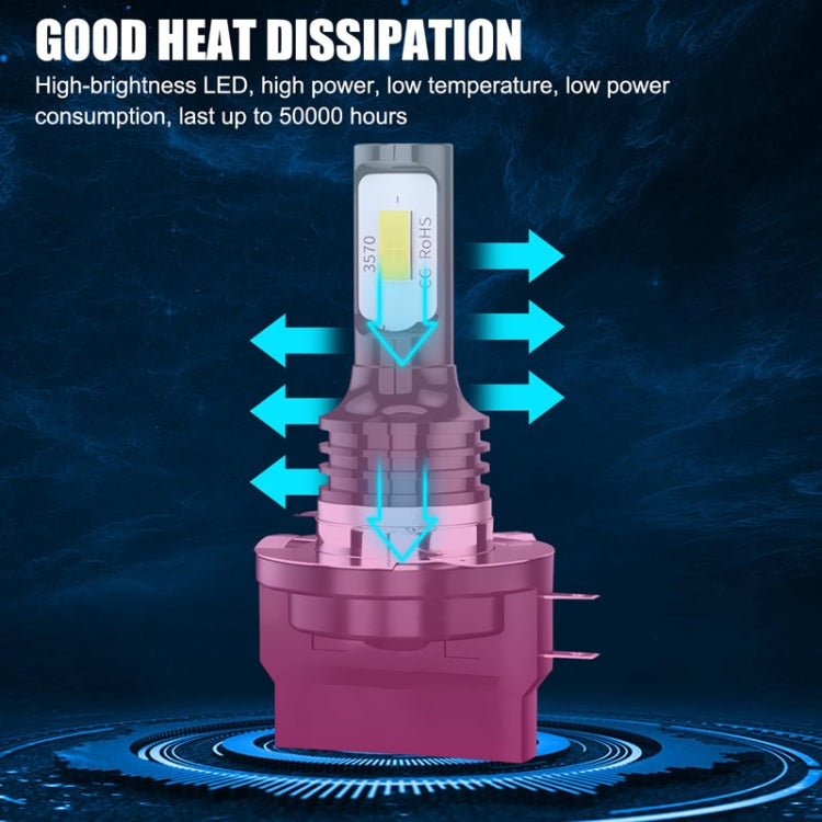 2pcs H11B 3570 2LED 80W Car Headlight Bulbs High Bright Fog Lights(Yellow) - Fog / Driving Lights by PMC TechLife | Online Shopping South Africa | PMC TechLife | Buy Now Pay Later Mobicred