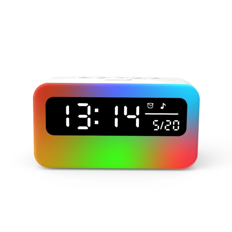 JSK-L30 Bluetooth Speaker Atmosphere Alarm Clock Regularly Wake Up APP Smart Home Charging Night Light(White) - Alarm Clocks by PMc TechLife | Online Shopping South Africa | PMc TechLife | Buy Now Pay Later Mobicred