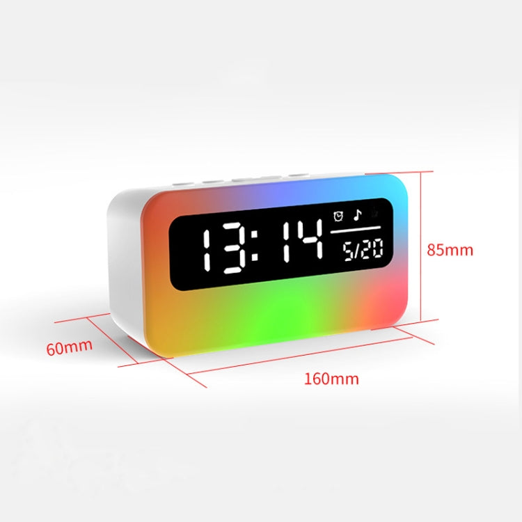 JSK-L30 Bluetooth Speaker Atmosphere Alarm Clock Regularly Wake Up APP Smart Home Charging Night Light(White) - Alarm Clocks by PMc TechLife | Online Shopping South Africa | PMc TechLife | Buy Now Pay Later Mobicred