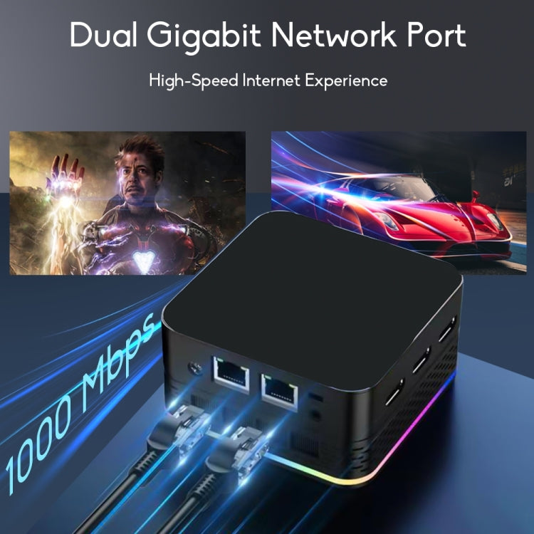 T9 Plus N100 DDR5 8G+0G UK Plug 12th Alder Lake Dual Gigabit LAN+3 HDMI 4K HD Pocket Mini PC - Windows Mini PCs by PMC TechLife | Online Shopping South Africa | PMC TechLife | Buy Now Pay Later Mobicred