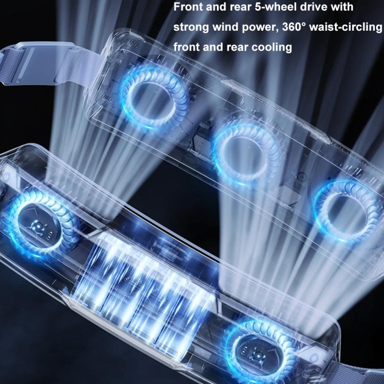 Ice Belt Outdoor Sports Cooling Fan Portable Mini Waist Fan(Dark Sky) - Electric Fans by PMC TechLife | Online Shopping South Africa | PMC TechLife | Buy Now Pay Later Mobicred