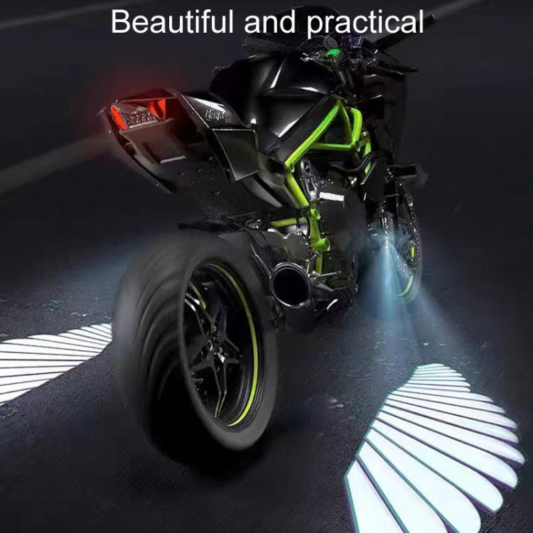 1pair Motorcycle Angel Wings Welcome Light LED Chassis Modified Wings Projector Light(White) - Decorative Lights by PMC TechLife | Online Shopping South Africa | PMC TechLife | Buy Now Pay Later Mobicred
