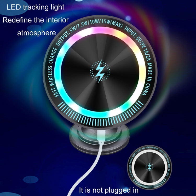 Magsafe 15W Magnetic Colorful Light Wireless Charging Mobile Phone Holder, Color: A9 Adhesive Dark Gray - Wireless Charger Holders by PMC TechLife | Online Shopping South Africa | PMC TechLife | Buy Now Pay Later Mobicred