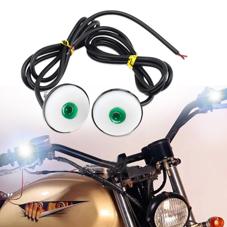 2pcs 23mm Motorcycle Eagle Eye Light Reverse Rearview Mirror Spotlight(Green) - Eagle Eye Lamps by PMC TechLife | Online Shopping South Africa | PMC TechLife | Buy Now Pay Later Mobicred