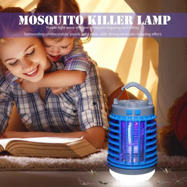 E-SMARTER W890-1 Solar LED Electric Shock Mosquito Light Outdoor USB Rechargeable Lighting Mosquito Trap(Orange) - Repellents by E-SMARTER | Online Shopping South Africa | PMC TechLife | Buy Now Pay Later Mobicred