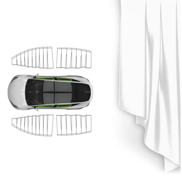 For Tesla Model 3 4pcs White Car Side Window Privacy Sun Protection Curtain - free shipping - PMC TechLife - Order now!