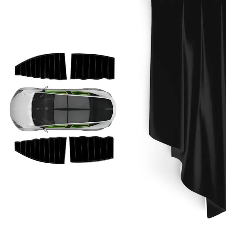For Tesla Model 3 4pcs Black Car Side Window Privacy Sun Protection Curtain - Window Foils & Solar Protection by PMC TechLife | Online Shopping South Africa | PMC TechLife | Buy Now Pay Later Mobicred