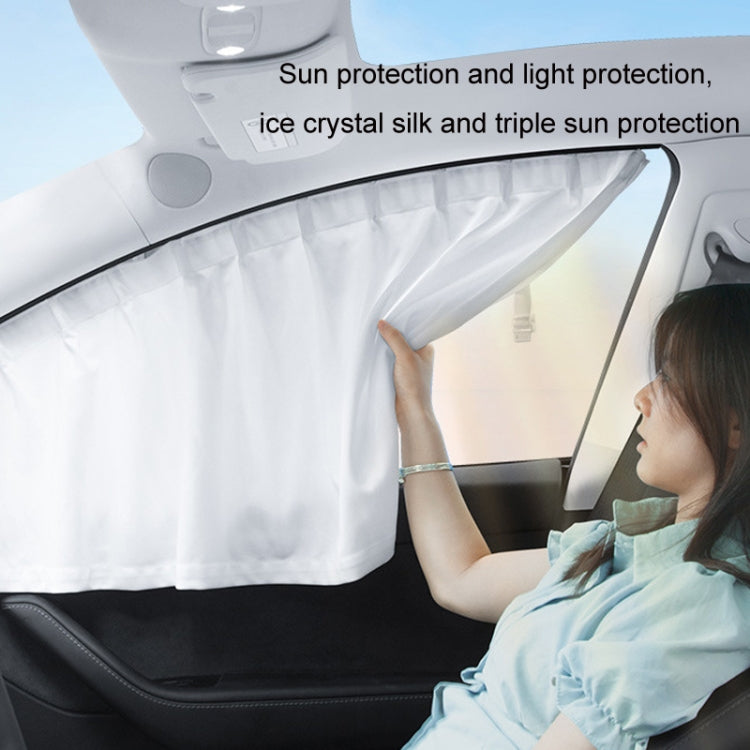 For Tesla Model Y 4pcs Black Car Side Window Privacy Sun Protection Curtain - Window Foils & Solar Protection by PMC TechLife | Online Shopping South Africa | PMC TechLife | Buy Now Pay Later Mobicred