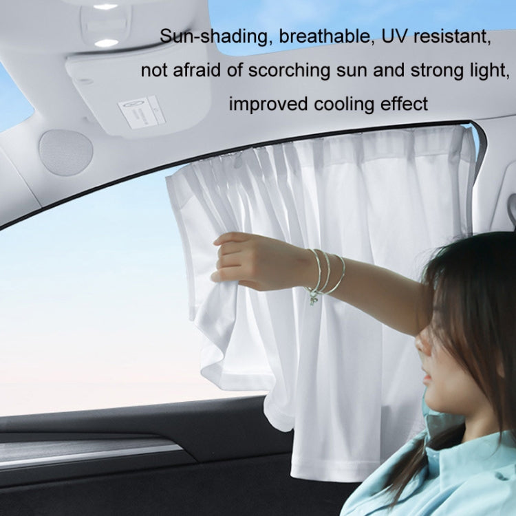 For Tesla Model 3 4pcs White Car Side Window Privacy Sun Protection Curtain - free shipping - PMC TechLife - Order now!