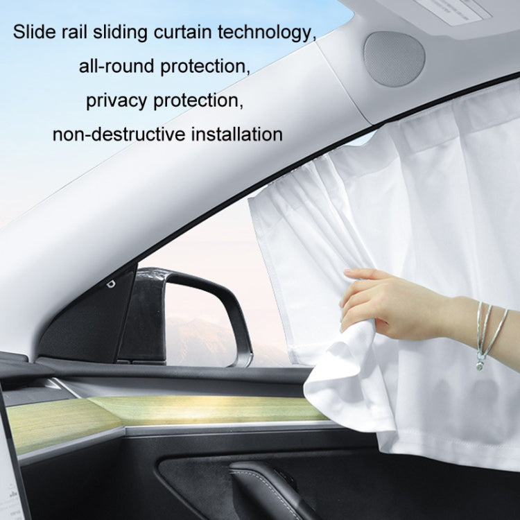 For Tesla Model 3 4pcs White Car Side Window Privacy Sun Protection Curtain - free shipping - PMC TechLife - Order now!