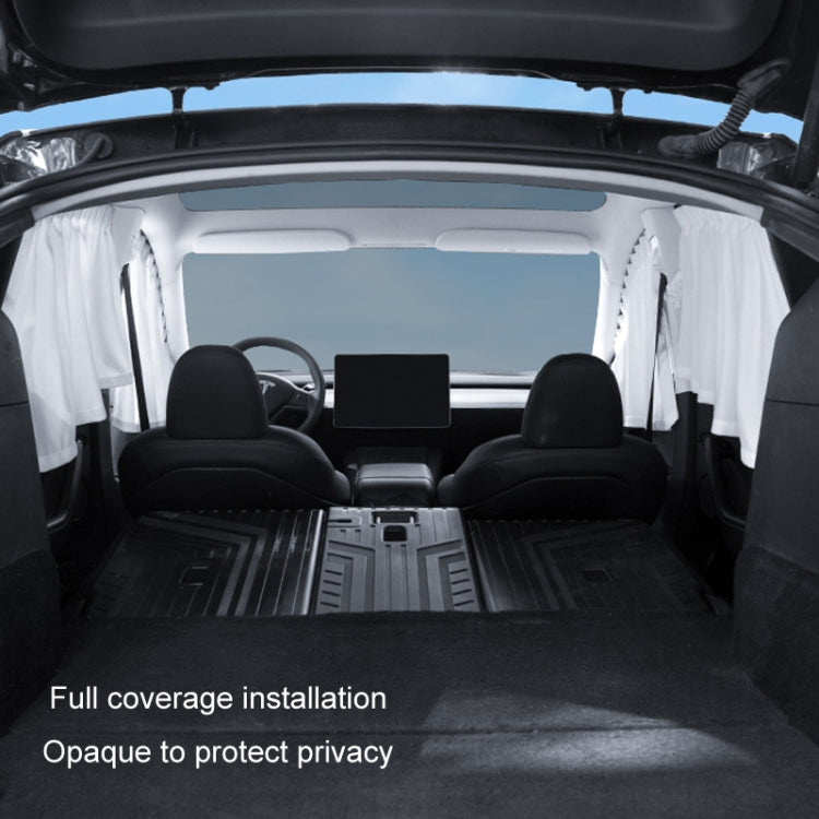 For Tesla Model Y 4pcs Black Car Side Window Privacy Sun Protection Curtain - Window Foils & Solar Protection by PMC TechLife | Online Shopping South Africa | PMC TechLife | Buy Now Pay Later Mobicred