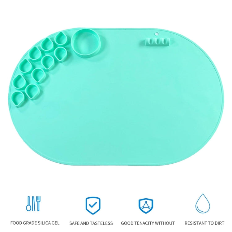 59 x 40cm  Oval Silicone Painting Pad Art Mat for Drawing Clay(Blue) - free shipping - PMc TechLife - Order now!